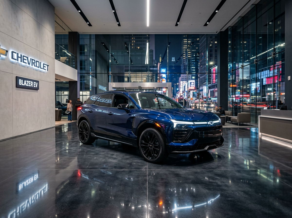 Chevrolet crossover in showroom